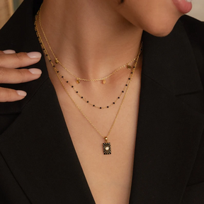 Black Layered Necklace