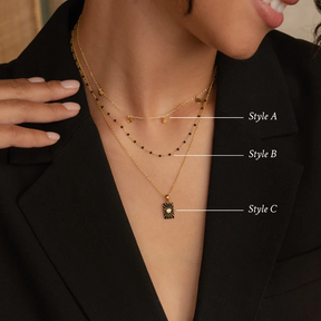 Black Layered Necklace