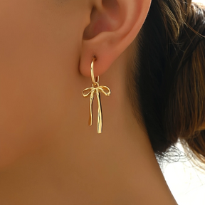 18K Gold-Plated Bow Earrings