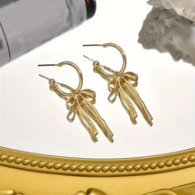 18K Gold-Plated Bow Earrings