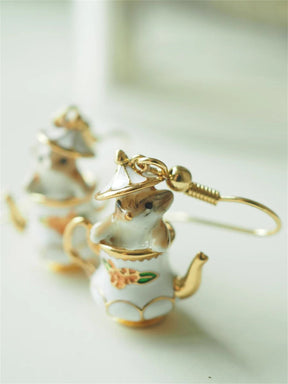 Mouse In My Teapot Earrings Set