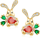 Easter Rabbit Carrot Stud Earrings