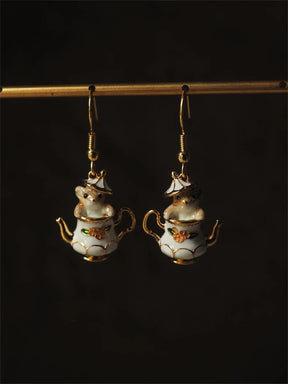 Mouse In My Teapot Earrings Set