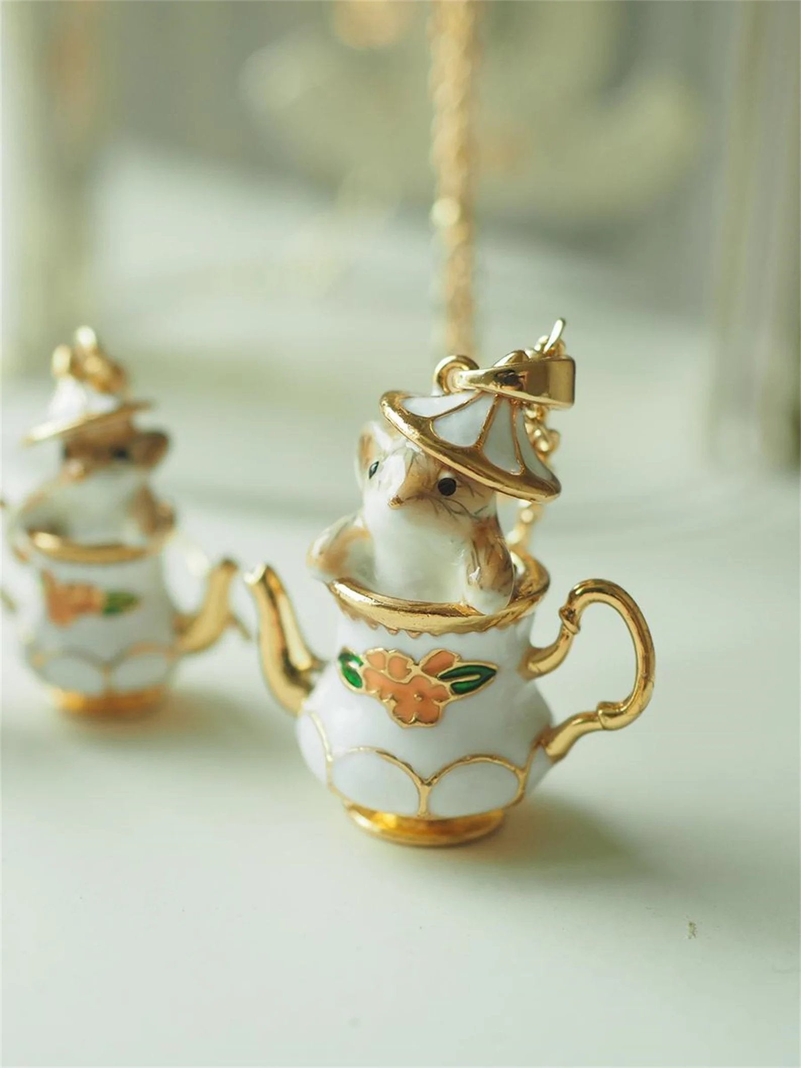 Mouse In My Teapot Earrings Set