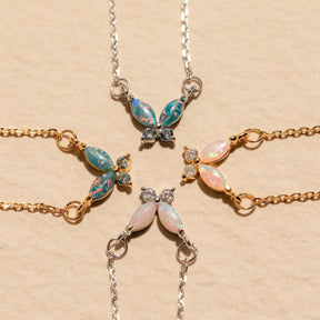 Opal Butterfly Necklace