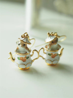 Mouse In My Teapot Earrings Set