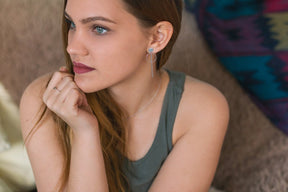 Bar and hoop earrings