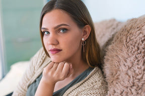 Bar and hoop earrings
