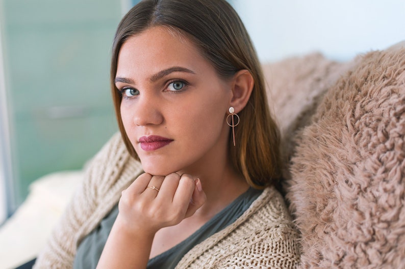 Bar and hoop earrings