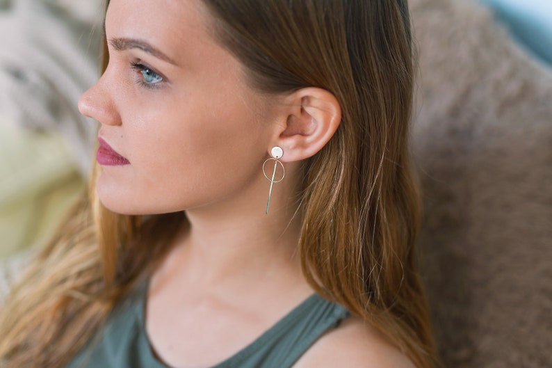 Bar and hoop earrings