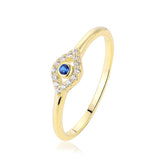 Dainty Evil Eye Stacking Ring