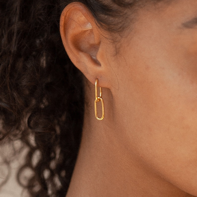 Dangle Link Earrings