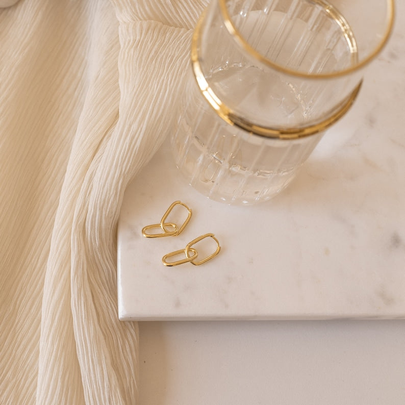 Dangle Link Earrings