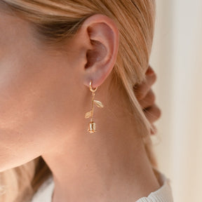 Dangling Rose Earrings