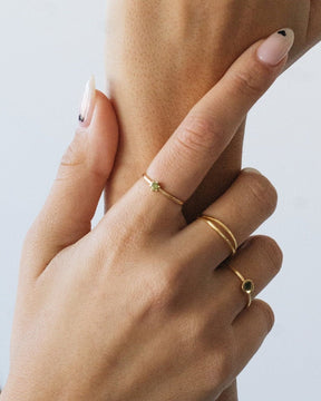 Olive Green CZ Rings