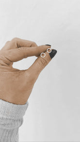 Open Circle Stud Earrings