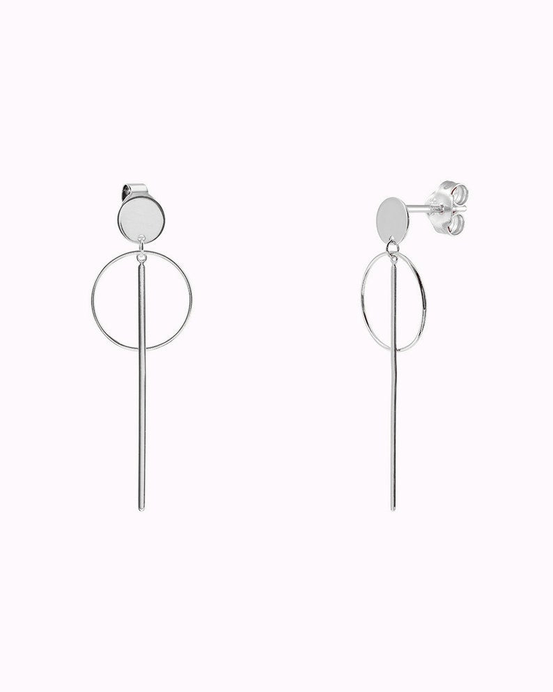 Bar and hoop earrings