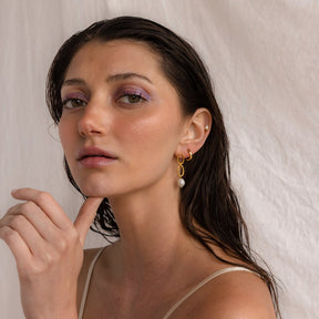Pearl Drop Stud Earrings