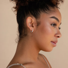 Ribbed Huggie Earrings