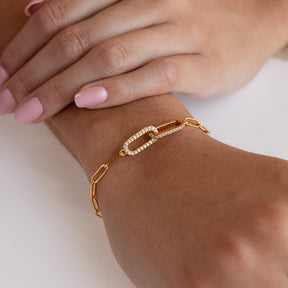 Pave Diamond Linked Bracelet