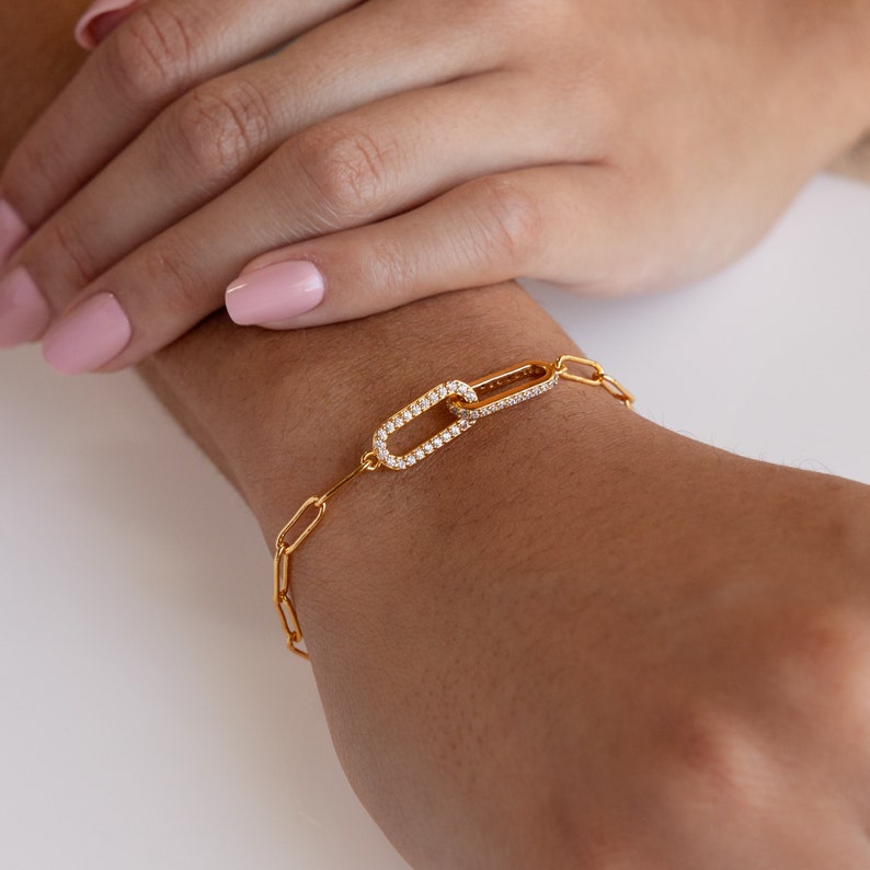 Pave Diamond Linked Bracelet