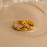 Ribbed Huggie Earrings