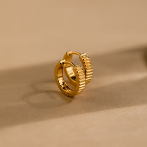 Ribbed Huggie Earrings