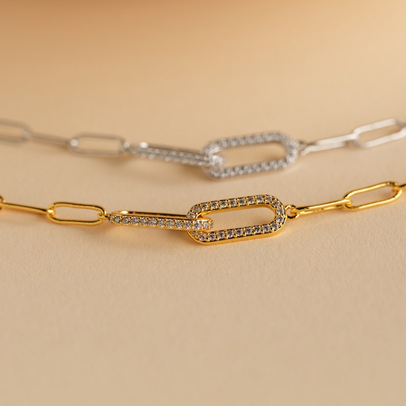 Pave Diamond Linked Bracelet