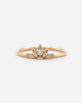 White CZ Crown Ring