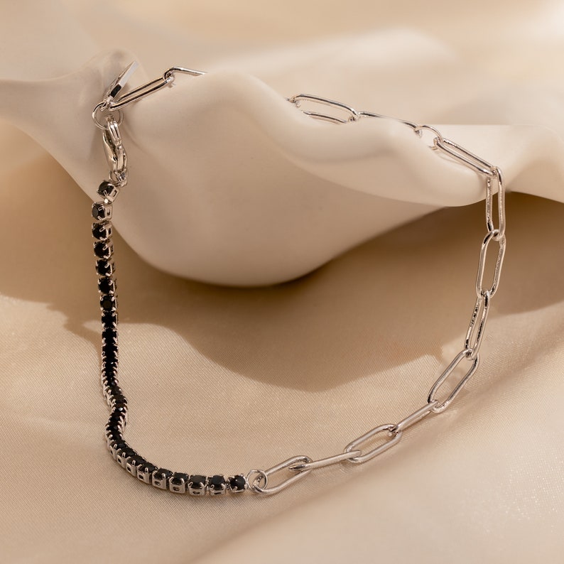 Black Diamond Tennis Bracelet