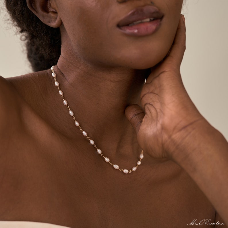Delicate Multiple Pearl Necklace