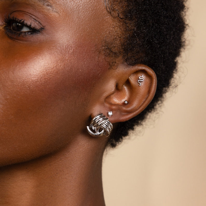 Bold Knot Stud Earrings