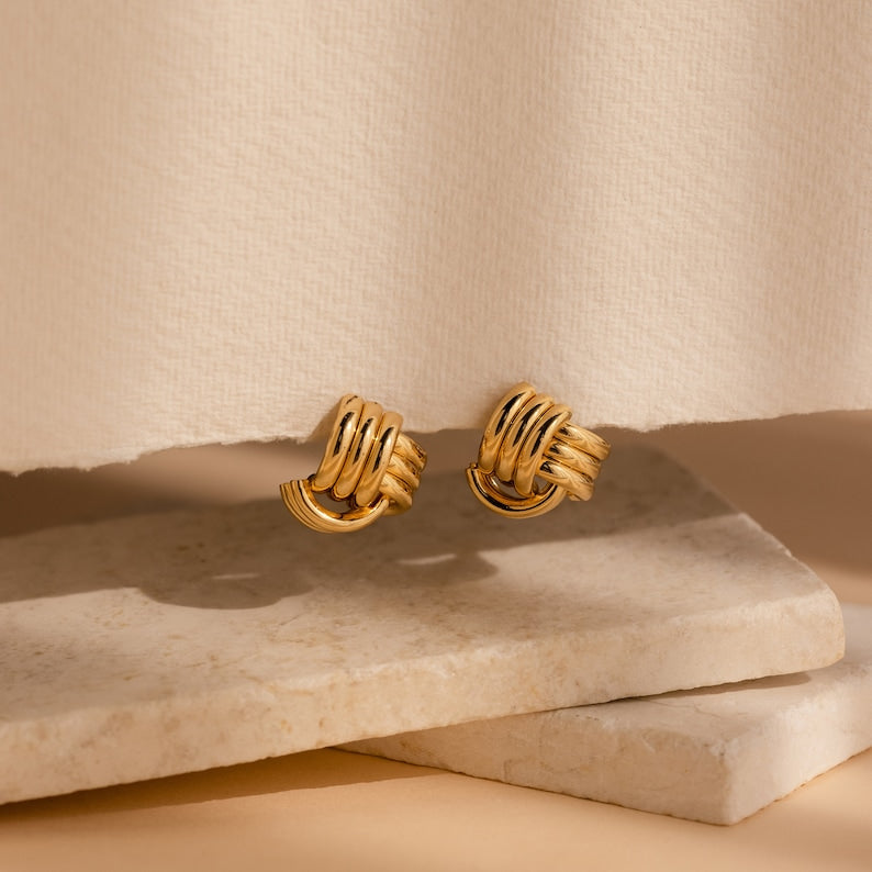Bold Knot Stud Earrings