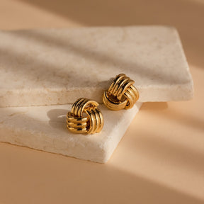 Bold Knot Stud Earrings