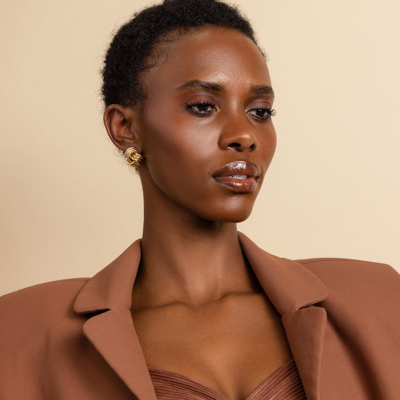 Bold Knot Stud Earrings