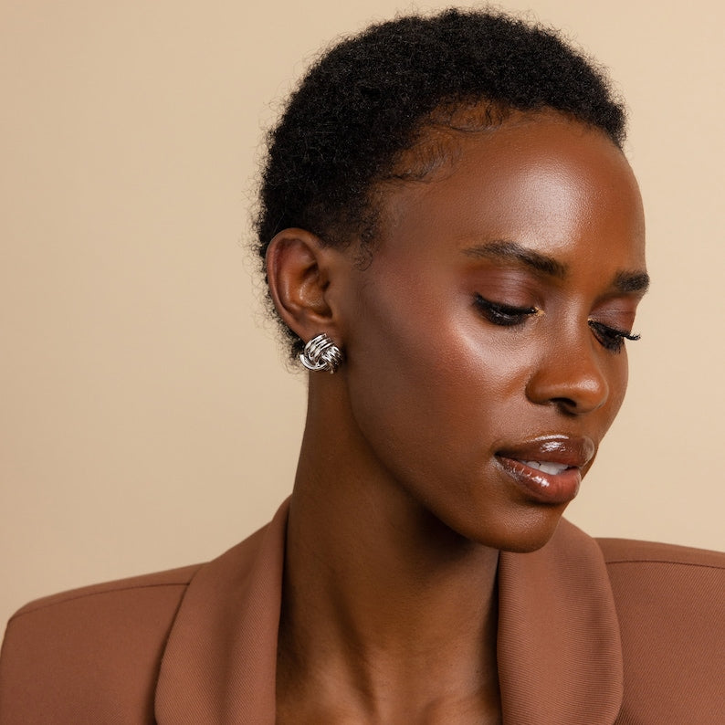 Bold Knot Stud Earrings
