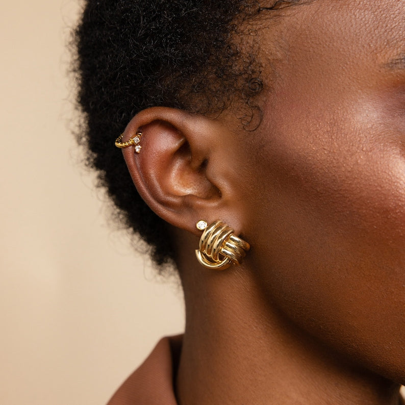 Bold Knot Stud Earrings