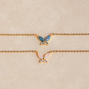 Opal Butterfly Necklace