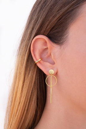 Bar and hoop earrings