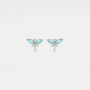 PERIMADE Dainty Dragonfly Stud Earrings