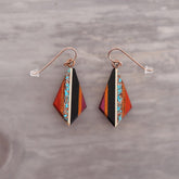 Turquoise and Copper Teardrop Earrings