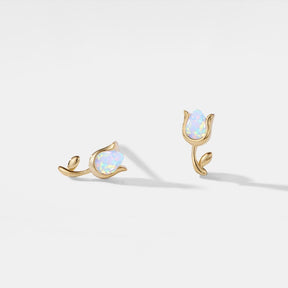 PERIMADE Tiny Opal Tulip Stud Earrings
