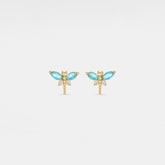 PERIMADE Dainty Dragonfly Stud Earrings