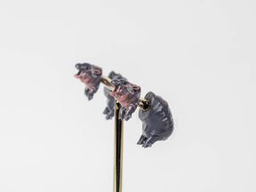 Pygmy Hippo Earrings - Hand Painted 3D Printed