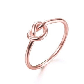 Dainty & Minimalist Heart Love Knot Ring