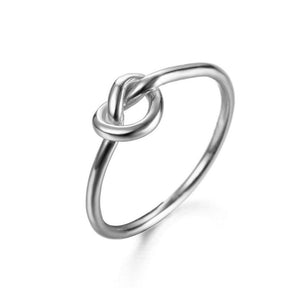 Dainty & Minimalist Heart Love Knot Ring