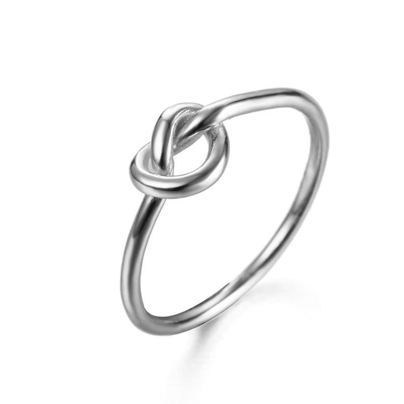 Dainty & Minimalist Heart Love Knot Ring
