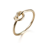 Dainty & Minimalist Heart Love Knot Ring