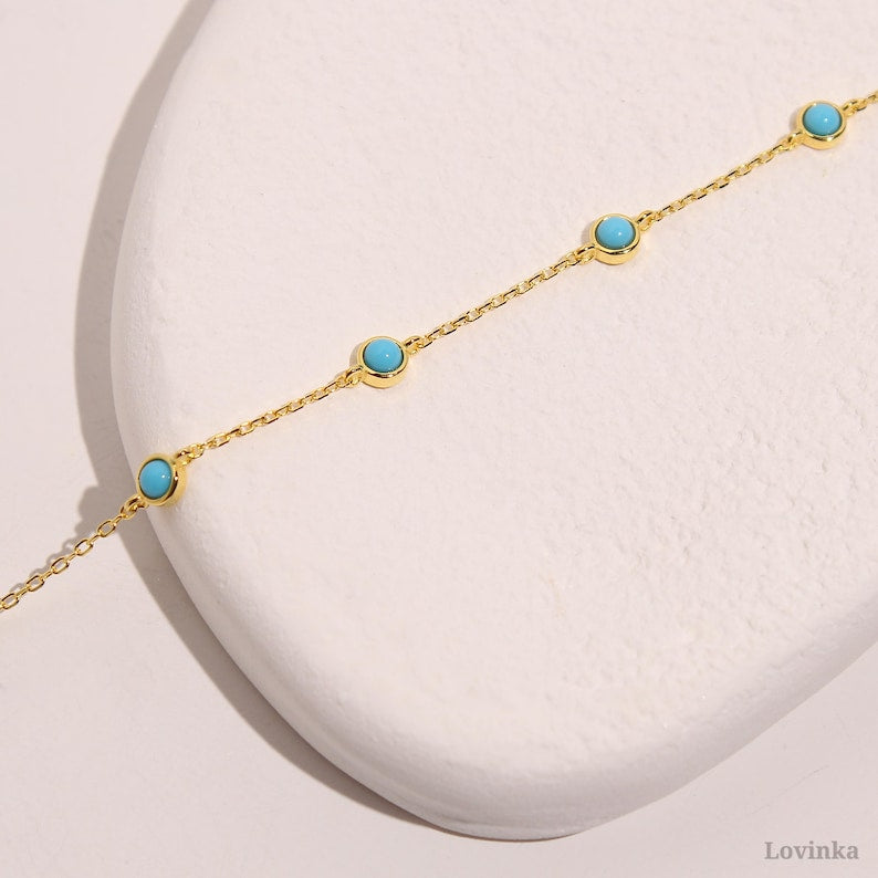 Gold Turquoise Bracelet