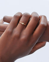 18k Gold Heart CZ Ring
